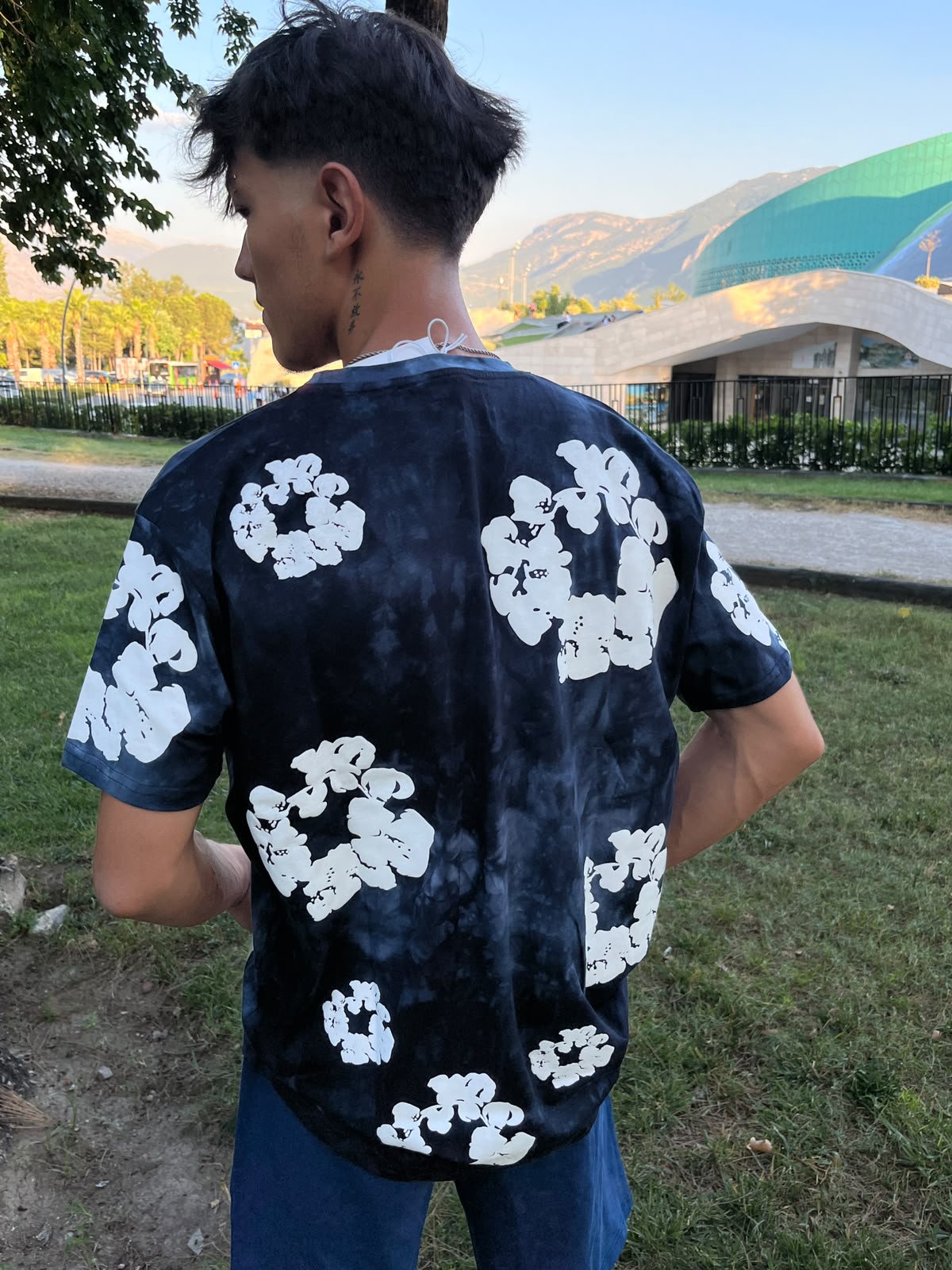 Midnight Blue Floral Premium T-Shirt